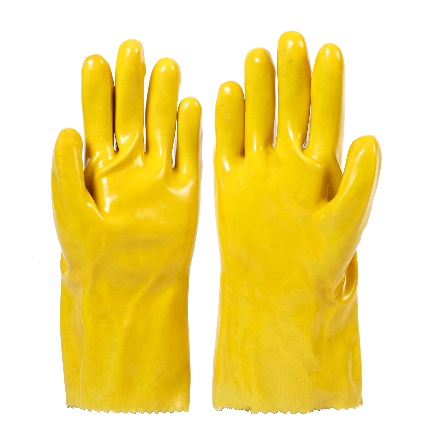 PVC-dyppede hansker, syre- og oljebestandige, anti-giftig og begroing, egnet for kontakt med plantevernmidler, kjemisk gjødsel, giftige stoffer