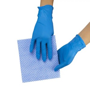 Gants d'inspection jetables en Nitrile, bleus sans poudre, pour le nettoyage des examens médicaux, l'industrie chimique, la préparation des aliments, Non stériles