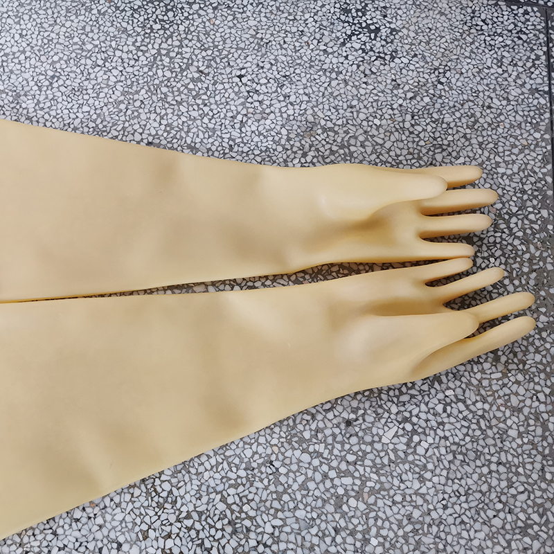 ถุงมือยางแขนยาว ถุงมืออุตสาหกรรม ถุงมือทนสารเคมี ป้องกันกรดด่างและน้ำมัน