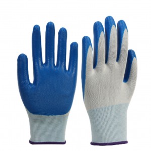 Найлонови нитрилни защитни ръкавици, работни ръкавици с нитрилно покритие, подходящи за складиране, логистика, обработка, автомобилостроене