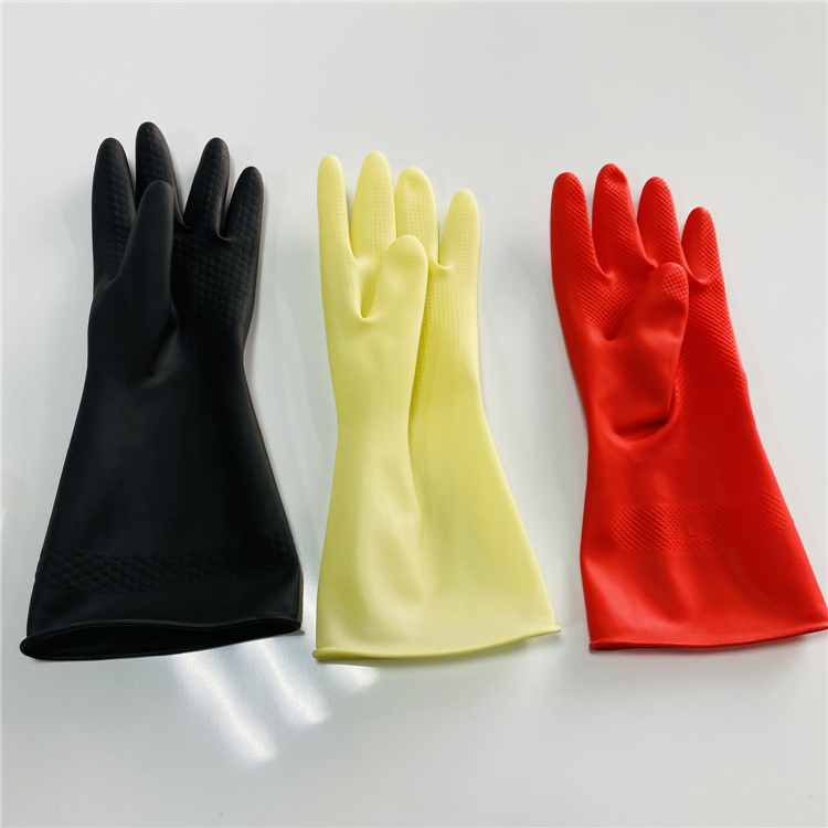 Домакински латексови ръкавици, гумени ръкавици за миене на съдове, пране, градинарство Представено изображение