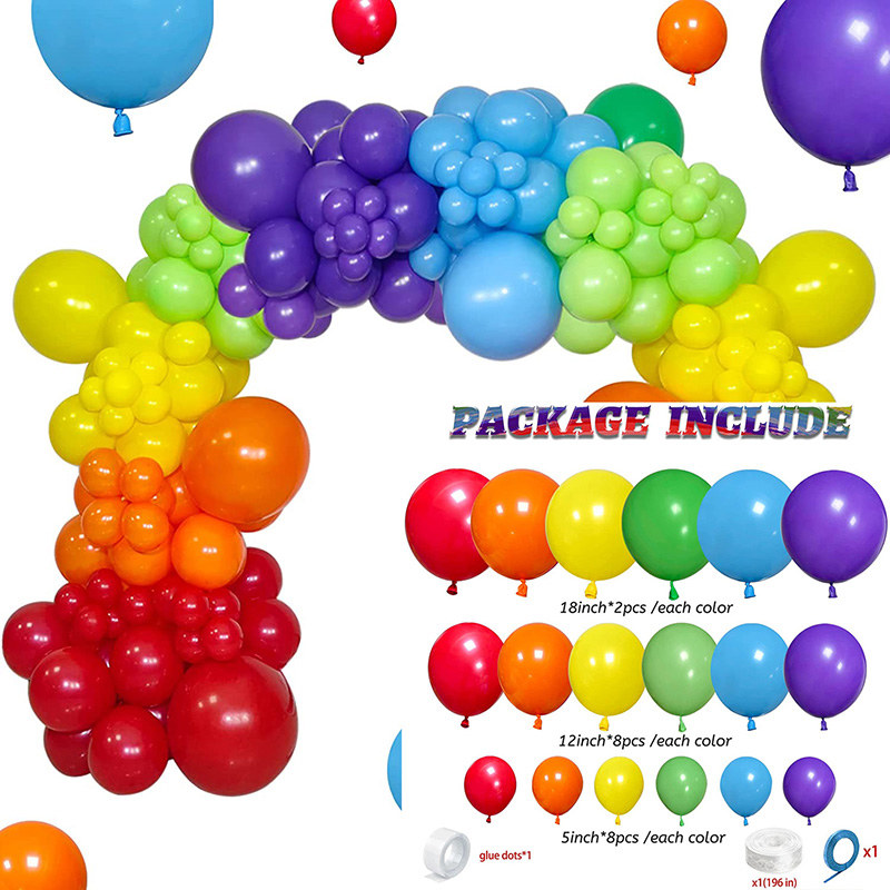 Balloon Decor Party , Airson Garland Arch, Pàrtaidh Co-latha-breith, fras pàisde, banais, sgeadachaidhean nochdaidh gnè