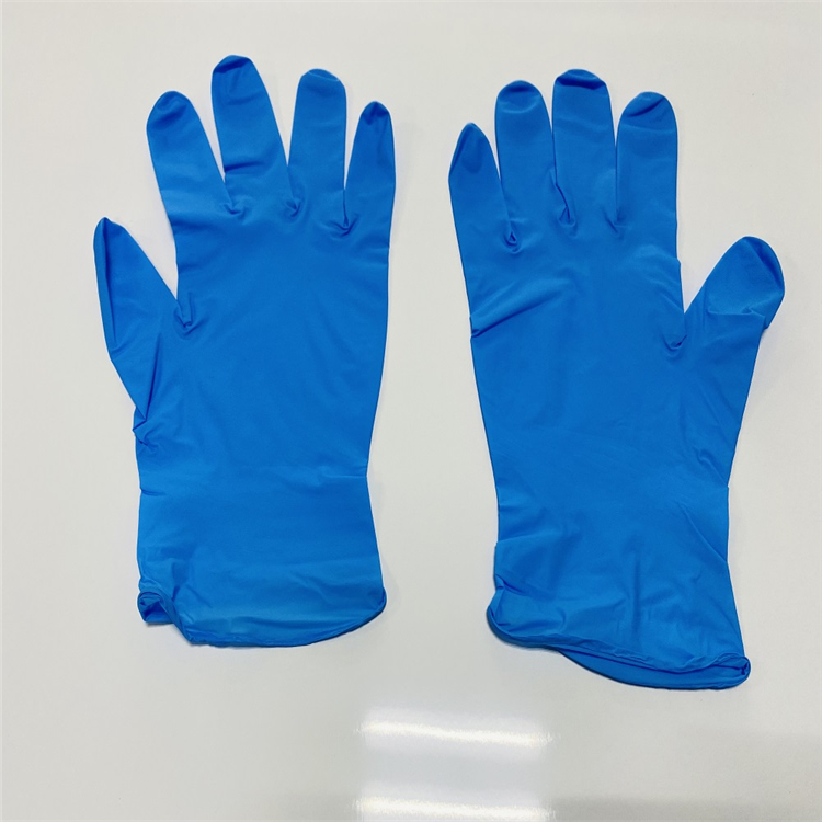 Guants d'inspecció de nitril d'un sol ús, blau sense pols, per a la neteja d'exàmens mèdics, indústria química, preparació d'aliments, no estèrils