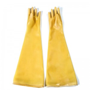 Gants en latex à bras longs, gants industriels, gants résistants aux produits chimiques, protection contre les acides, les alcalis et l'huile